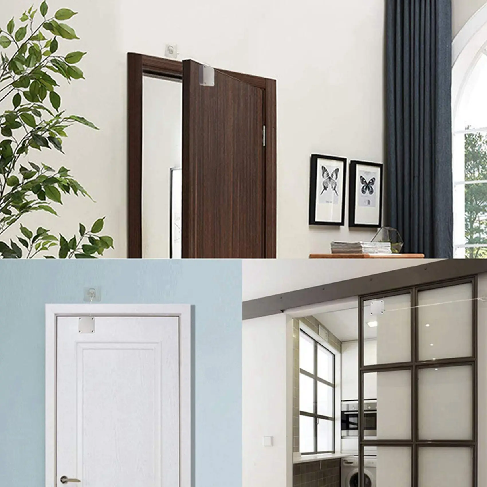 3X Punch-Free Automatic Sensor Door Closer Automatically Close For All Doors