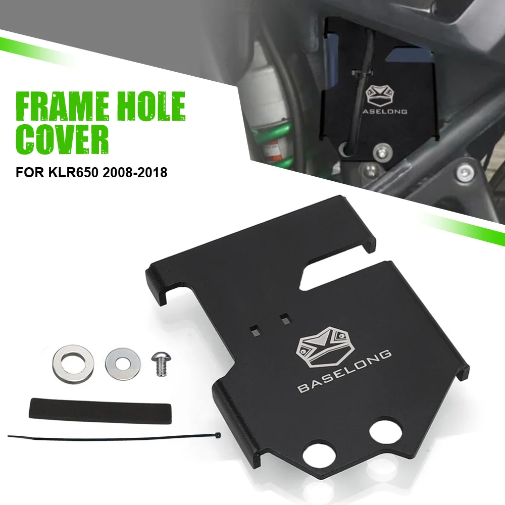 

For Kawasaki KLR650 KLR-650 2008-2011 2012 2013 2014 2015 2016 2017 2018 KLE 650 Motorcycle Battery Cover Guard Frame Hole Cover