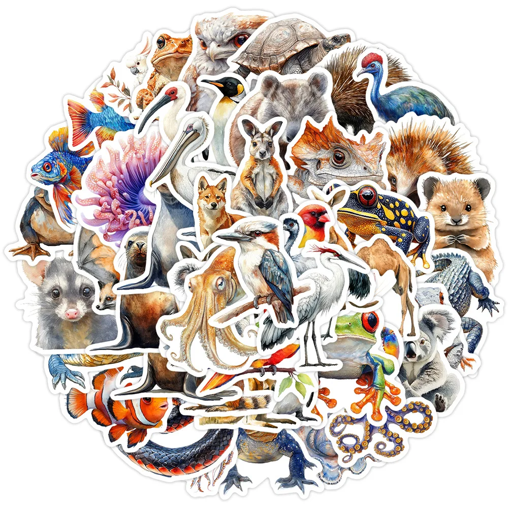 

10/30/50PCS Cartoon Funny Australian Animal Stickers Personalized Creative Decoration Phone Case Water Cup Waterproof Stickers