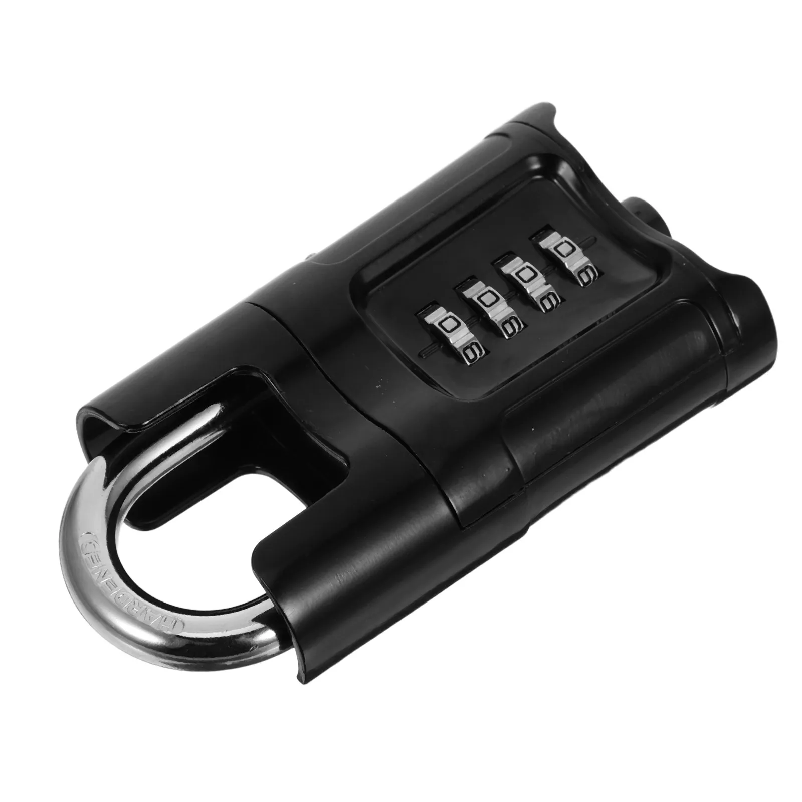 Resettable 4-Digit Combination Lock Zinc Alloy Waterproof Padlock Heavy Duty Weatherproof Protection for Outdoor Gates Sheds