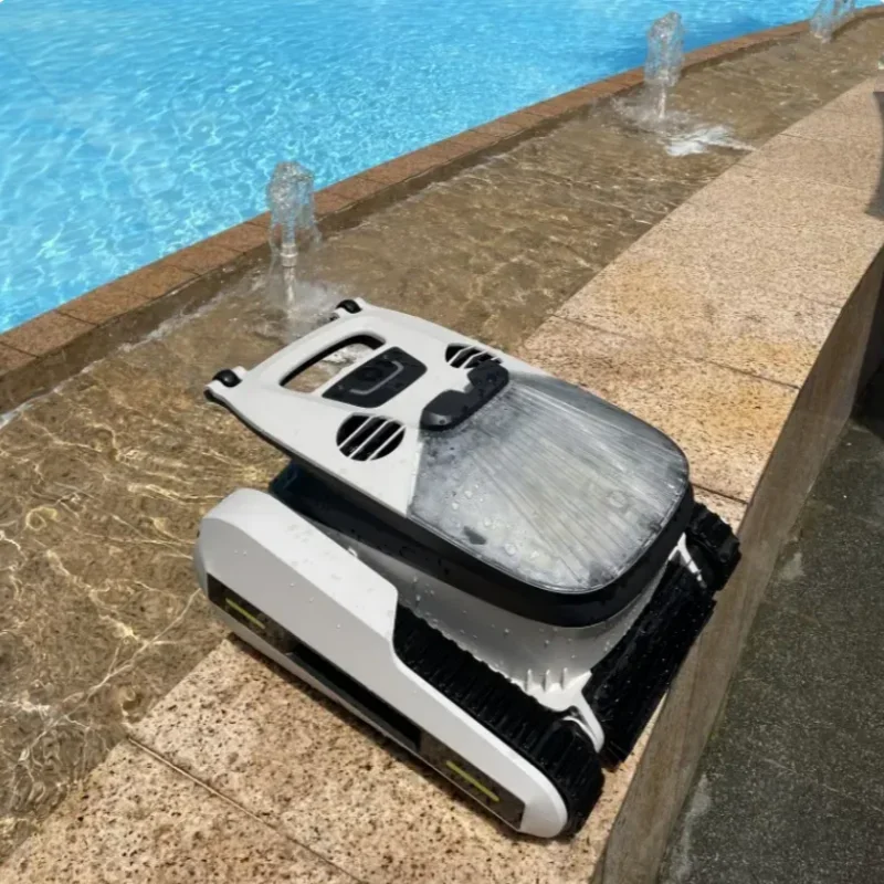 Robô de sucção de sujeira sem fio inteligente para piscina e equipamento de limpeza automática de lago de peixes