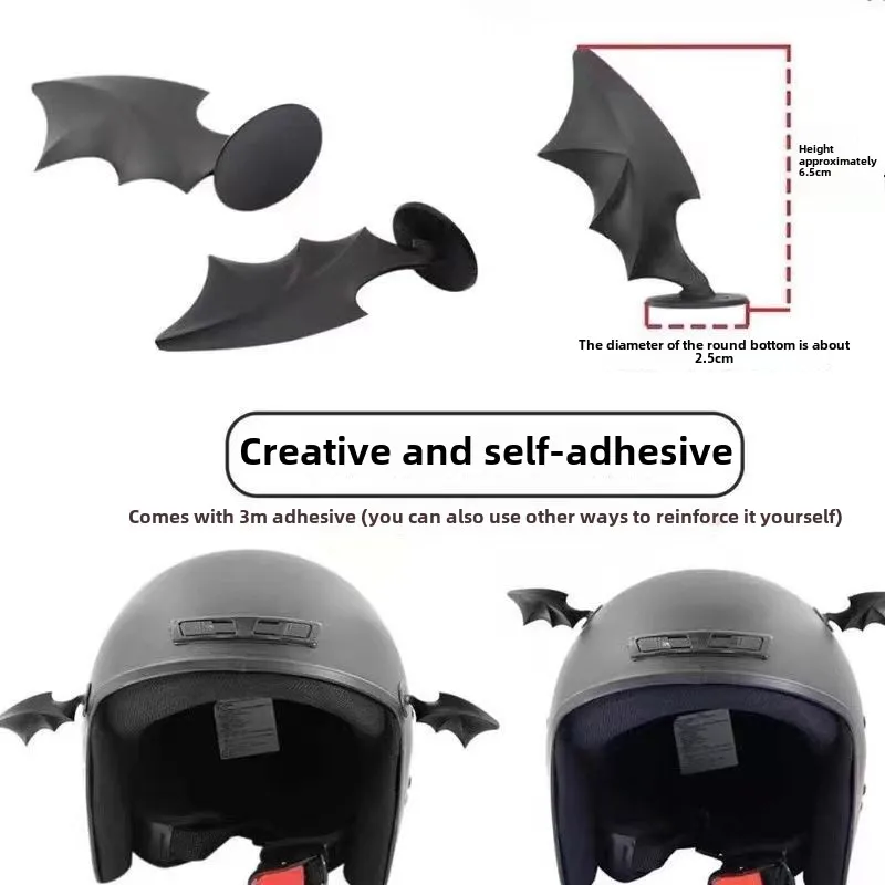 Two Colors Motorcycle Helmet Devil Horns Electric Bike Car Styling Decoration Helmets Stickers Long Short Parts Accessories