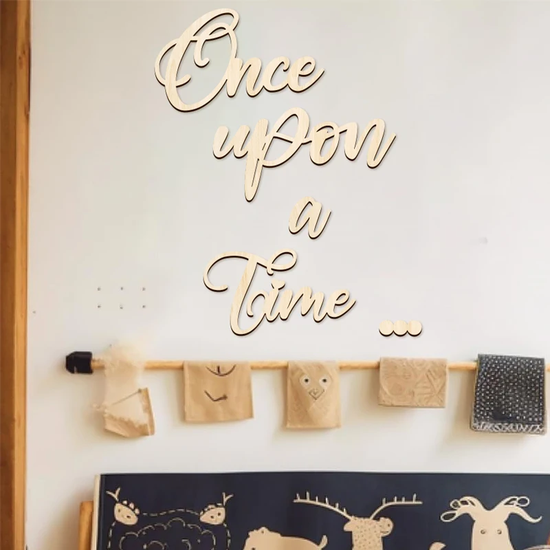 Once Upon A Time Sign Wall Lettering Wooden Nursery Sign Nursery Playroom Decor Wall Art Bedroom Decor Wood Playroom Sign