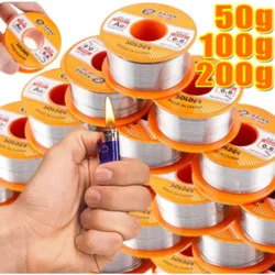 200/50g Low Temperature Easy Melt Soldering Wire Aluminum Copper Iron Welding Wires Solder Cored Rods Stainless Steel