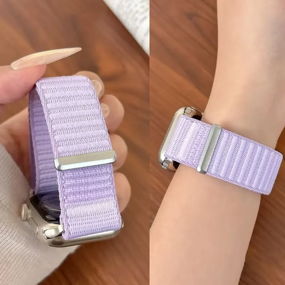 สายนาฬิกา Sport Correa สำหรับ Apple Watch Ultra 49 มม. SE3 40 มม. 44 มม. Series 10 11 46 มม. 42 มม. สายไนลอนแบบห่วง สำหรับ Iwatch 45 มม. 38 มม. 41 มม.