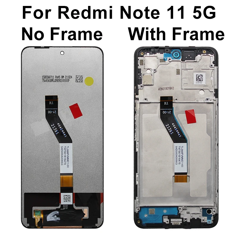 AMOLED For Xiaomi Redmi Note 11 5G 21091116AC LCD For Global Redmi Note 11 4G LCD Touch Screen 2201117TL Display Replace Parts