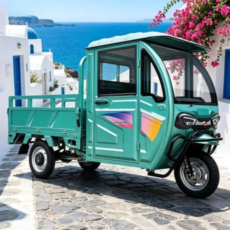 1200W Electric Cargo Tricycle 3 Wheel 60V Open Body 800kg Payload for Logistics Warehouse Transport Sale
