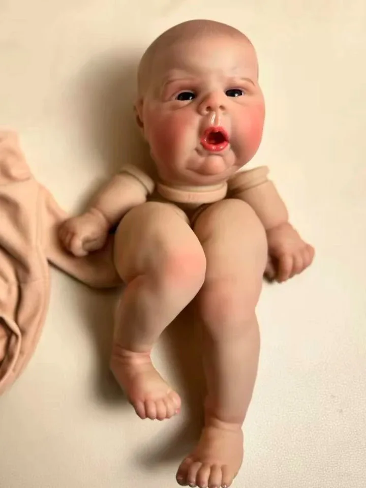 

20inch Gounchi Reborn Doll Kit Lifelike Soft Touch Multiple Layers Painting Doll Parts with Visible Veins Hand Painted Hair