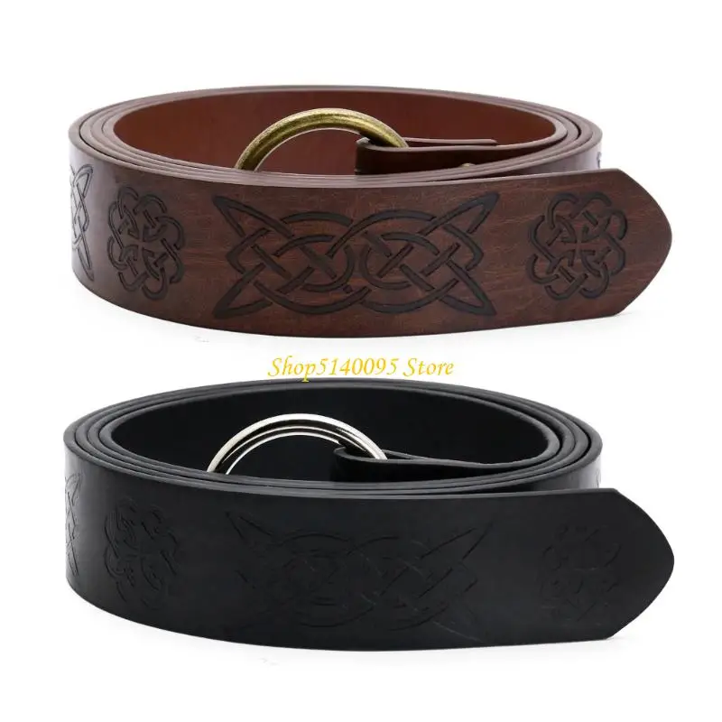 DXAE Hommes Renaissances Costume Halloween Ceinture Pirate Médiévale Corne À Boire Vikinges Costume Accessoires Ensemble pour