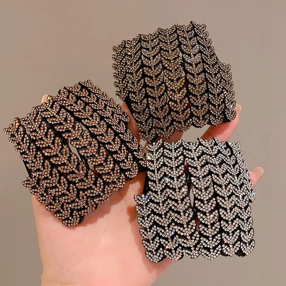 

Sweet Foldable Rhinestone Headband Extendable Thin Pearl Hair Band Women Hair Hoop Flower Girl/Women