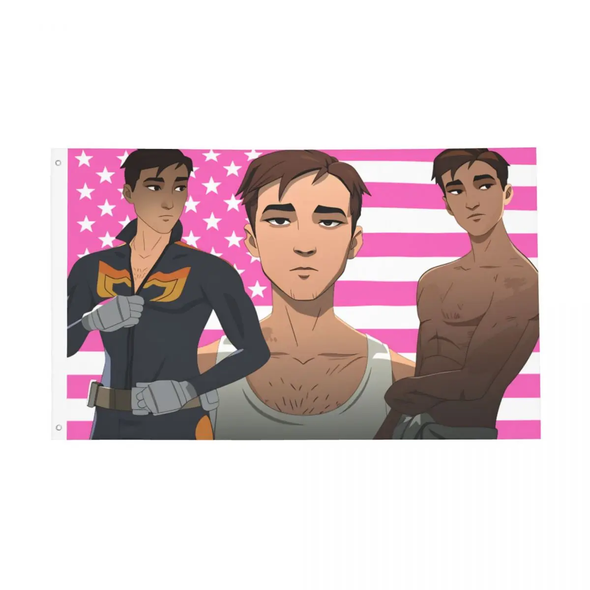 روبرت روبرتسون أعلام مزدوجة الوجهين في الهواء الطلق راية إرسال لعبة الوردي 2 الحلقات غرفة المنزل النوم جدار ديكور 90x150 سنتيمتر