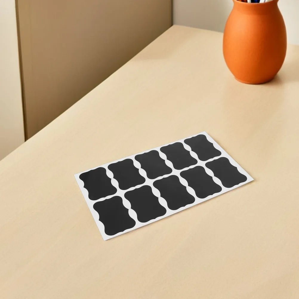 

200Pcs Black Chalkboard Labels Reusable Writable Stickers for Kitchen Jars Bottles Pantry Containers Parties Jam Labels for Jars