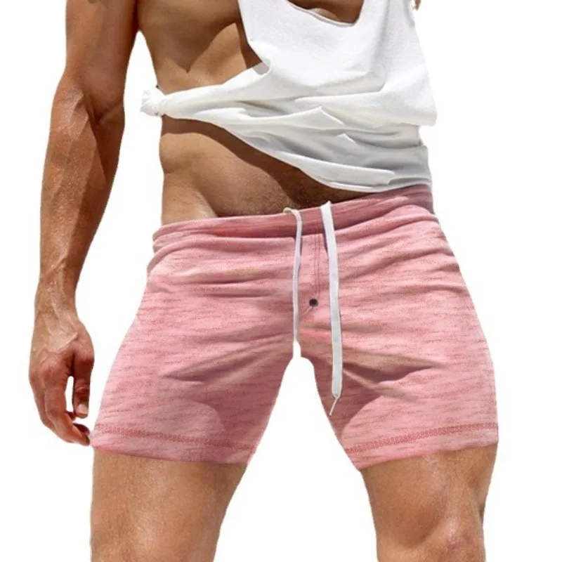 Summer Men's Sporty Pant Sexy Ultra-thin Solid Color Mini Shorts Men