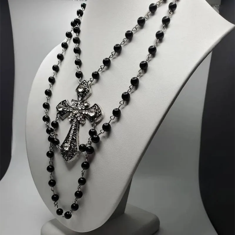 Victorian cross Pendant necklace Medieval Gothic Romantic Halloween