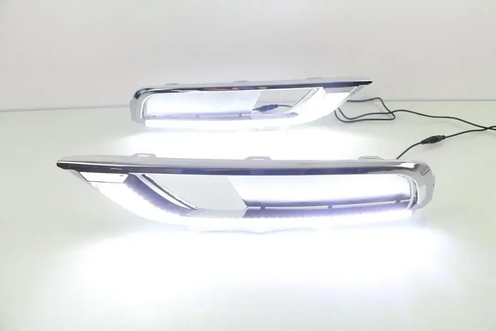 1set For Honda CRV CR-V 2015 2016 DRL Daytime Running Light DRL with Turn signal fog lamp Relay Daylight car style