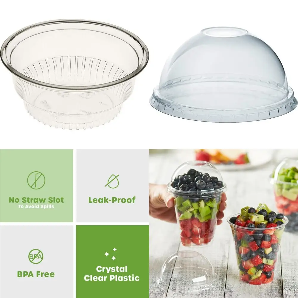 

Прозрачные пластиковые чашки для мороженого на 5 унций — оптовая упаковка из 1000 штук для частиц мороженого и магазинов десертов