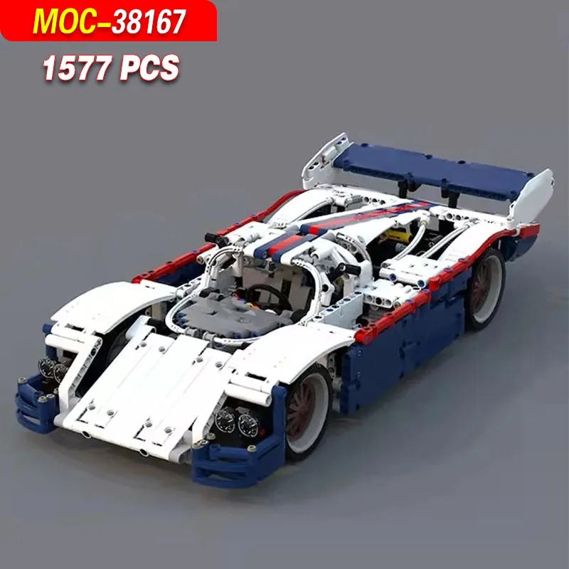 Image of MOC-38167 Klassischer Formel-Rennwagen Baustein-Set Kreatives Modell-1577 Teile Lehrreiches und Stressabbauendes Spielzeug Kreatives Dekorationsobjekt