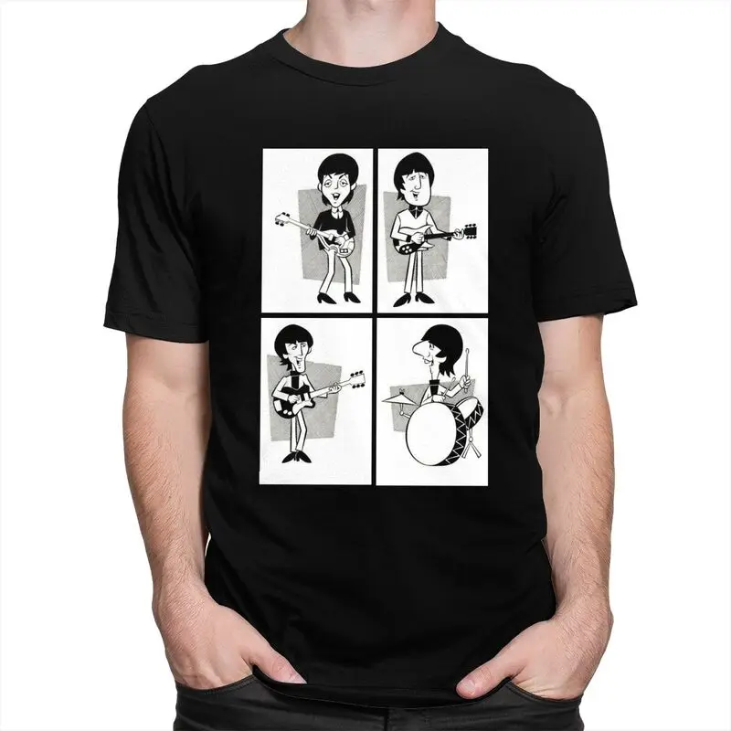 Custom Fashion Heavy Metal Rock The Beatle T Shirts Men T-shirts Streetwear Tee Tops 100% Cotton Oversized Tshirt Merch