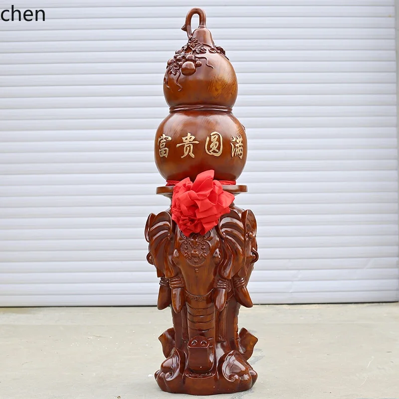 YFY  Lucky Gourd Ornament Craft Floor-standing Money Tree Gift Anniversary Housewarming Present