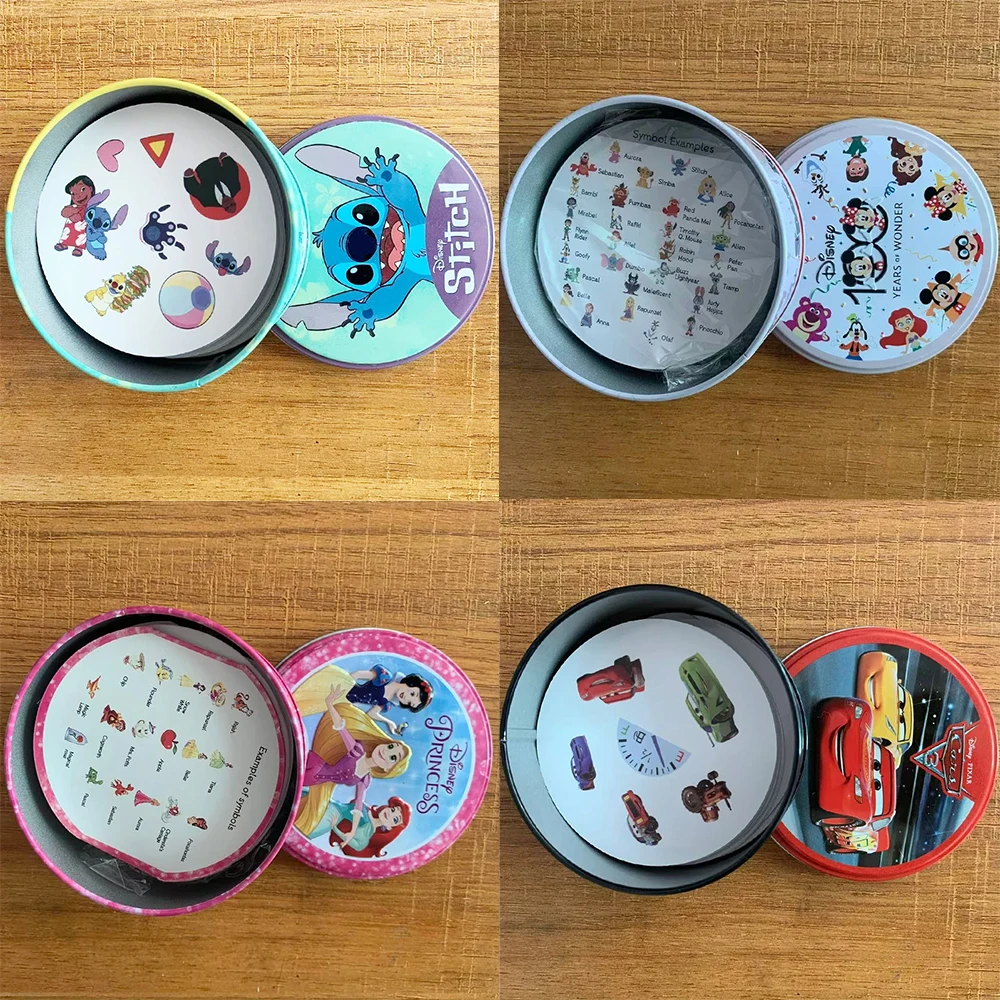 Juegos de mesa Disney Stitch, 100 AÑOS de maravilla, juguetes en caja de hierro, divertidos para la familia, vacaciones, camping, deportes, amigos, regalos de Navidad