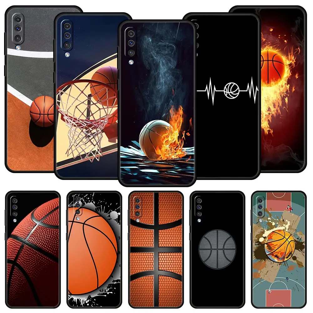 Basketball Basket Number Phone Case for Samsung Galaxy A52 5G A12 A70 A50 A40 A20s A30 A10s A20e A22 A72 A32 A02 A42 A04S Cover