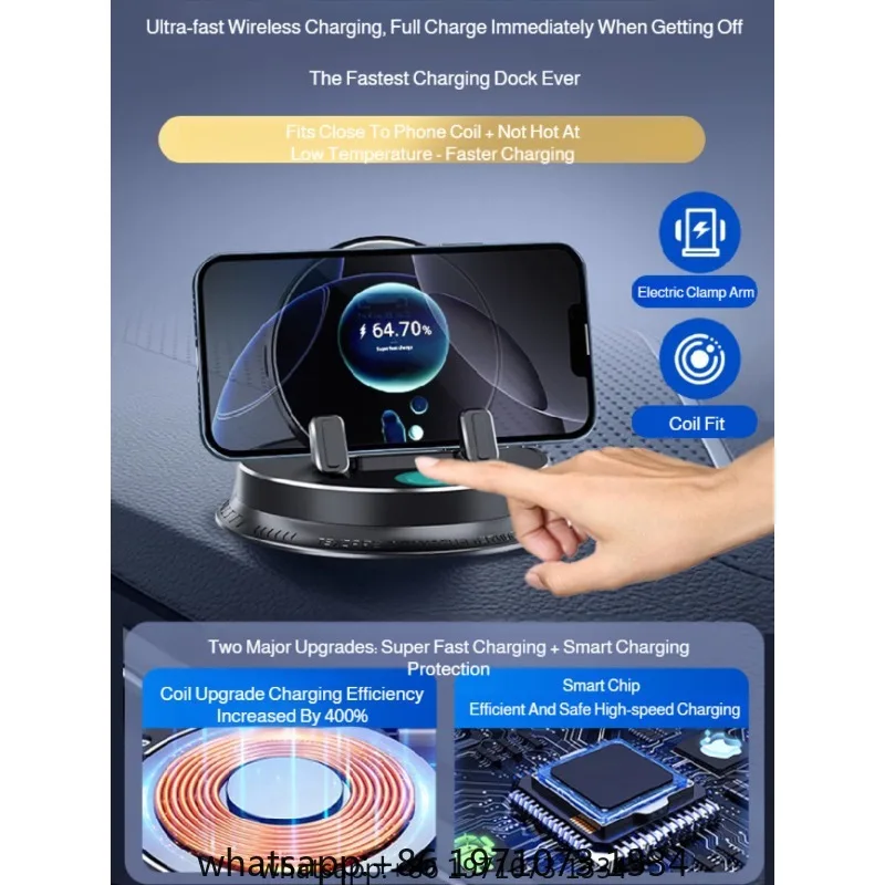 Reusable Car Multi-function Mobile Phone Holder Anti-slip Intelligent Induction Car Navigation Instrument Panel Holder Universal