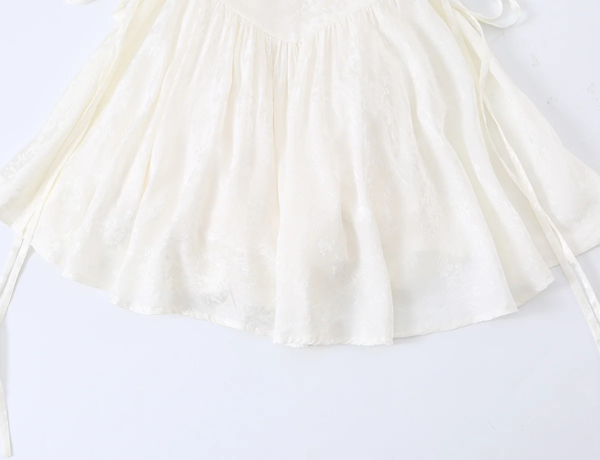 TFMLN Neues 2026 Damen-Minikleid mit Quadratischem Kragen, Puffärmeln, A-Linie, Elegantes, Figurbetontes Bandage-Partykleid für den Sommer – Detail 8