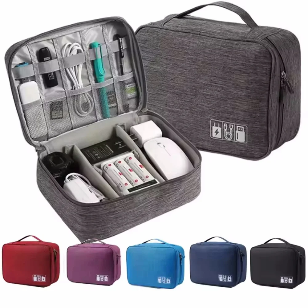Cable Storage Bag Waterproof Digital Electronic Accessories Organizer Portable Travel Cable Organizer Case for USB Charger Plug