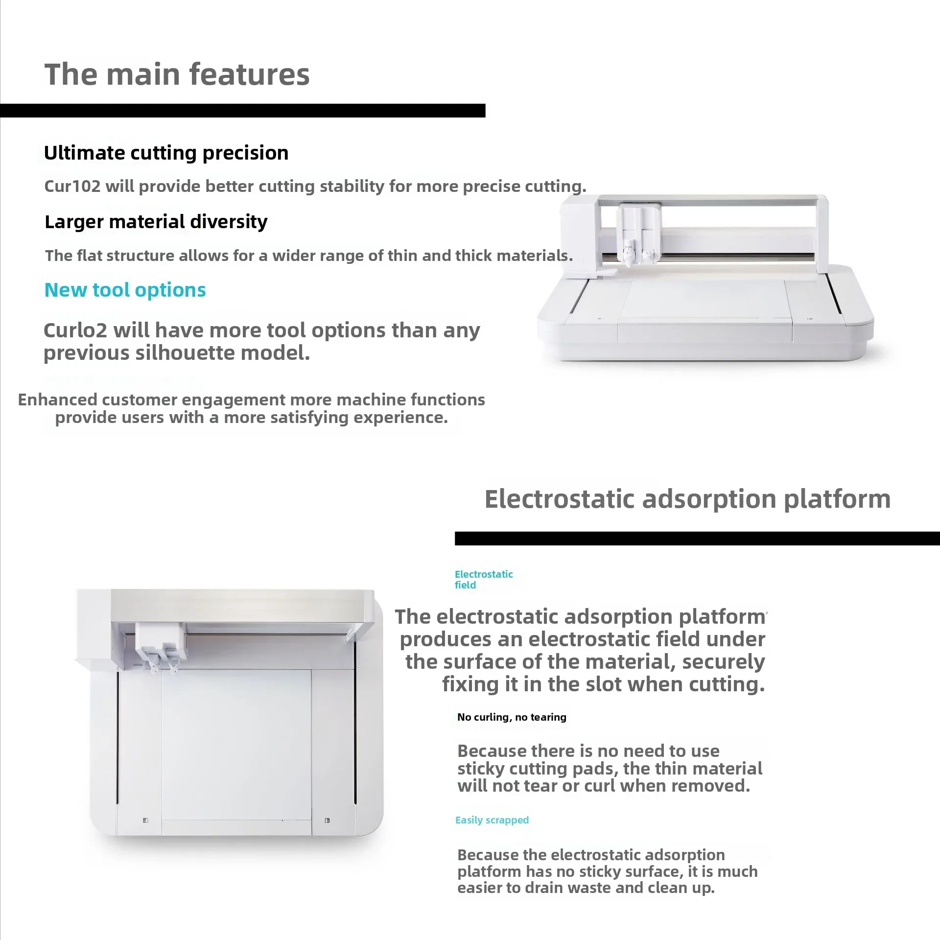 Flachbeschriftungsmaschine der kleinen Marke, Schneidemaschine der zweiten Generation CURIO2