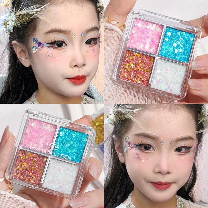 

4/9 Color Eyeshadow Palette Eyeshadow Girl Beginner Makeup Tray Sculpture Highlight Cosmetic For Girls Accessories Cosmetic