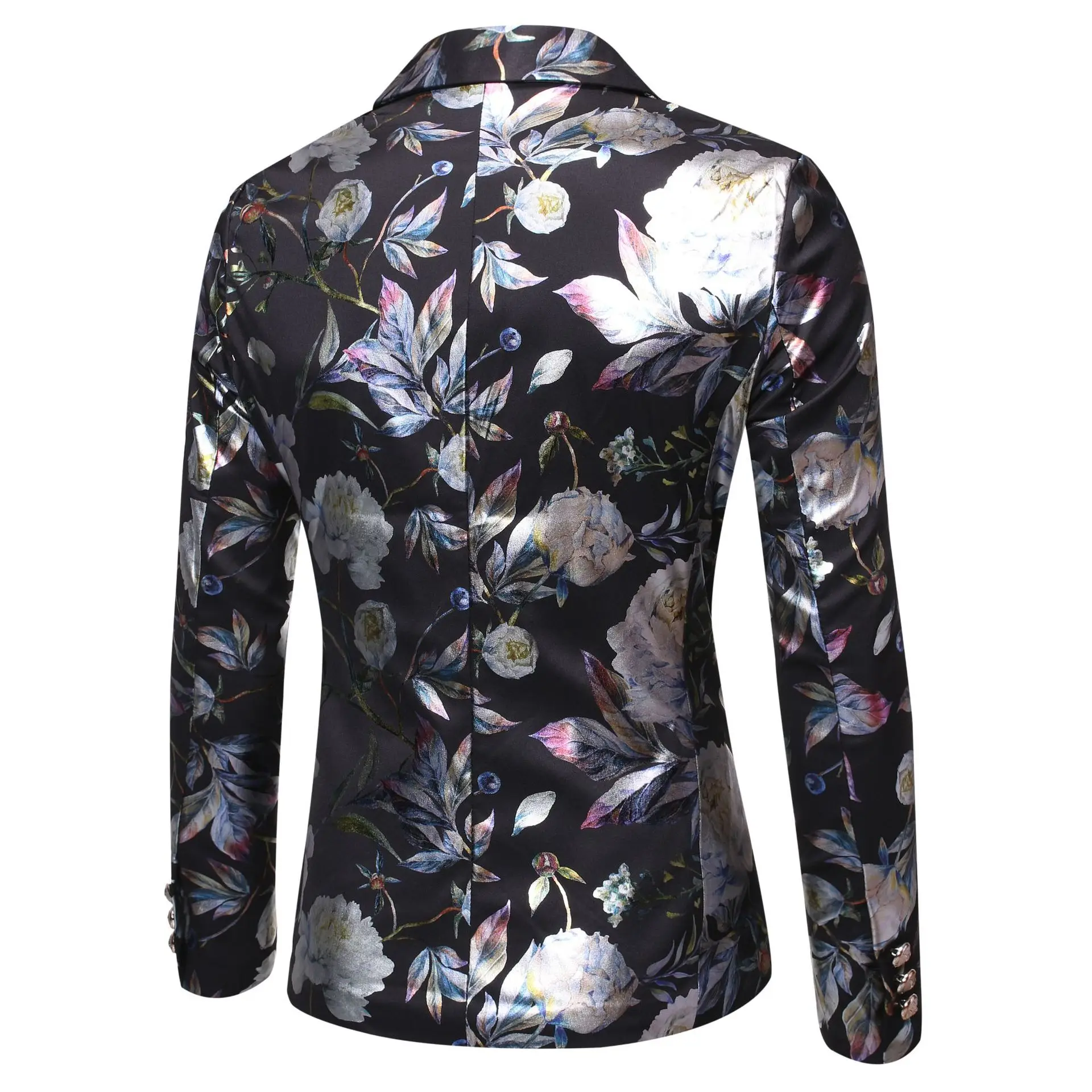 202年春 メンズ シングルボタン プリント ドレススーツ パフォーマンス 長袖 ビジネス カジュアル ファッション 若者向け 人気 レギュラーフィット