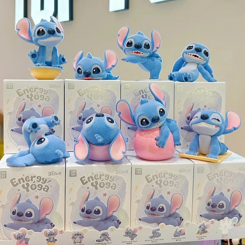 حقيقية ديزني غرزة حيوية اليوغا سر صندوق أعمى التماثيل غرزة توافدوا الحلي لطيف سطح المكتب الديكور هدايا عيد الميلاد