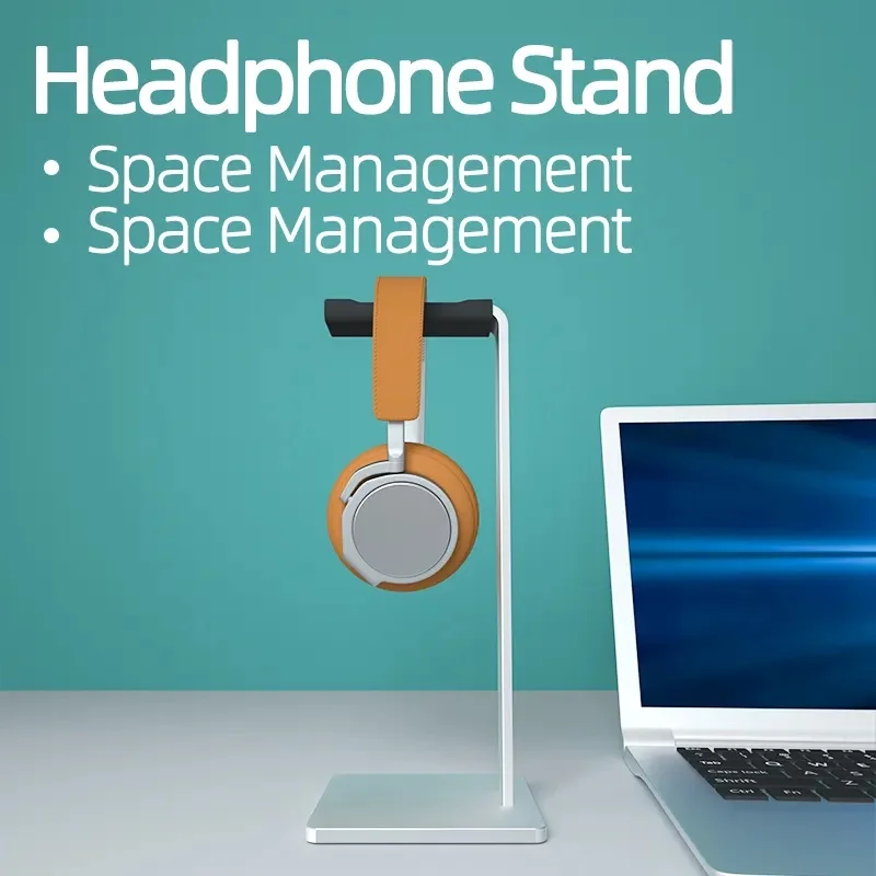 Soporte de escritorio para almacenamiento de auriculares, soporte de aleación de aluminio para auriculares, soporte de exhibición para auriculares de diseño Universal