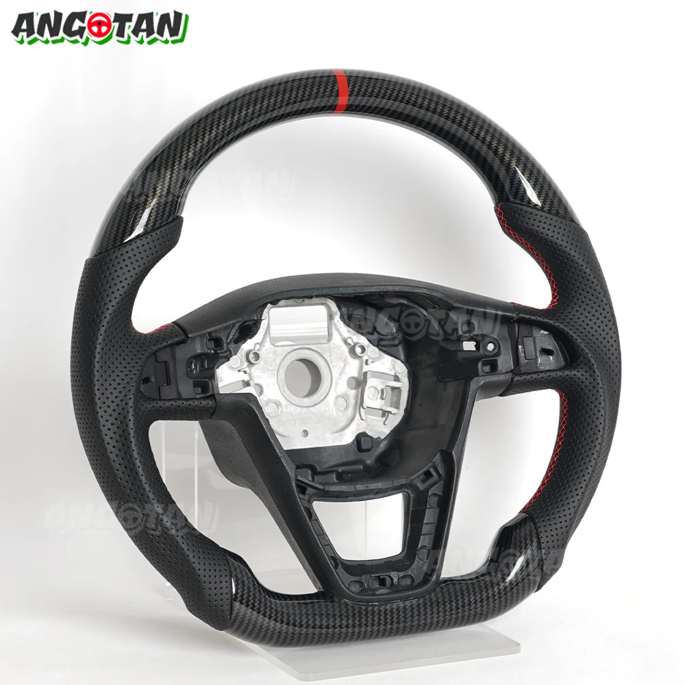

Carbon Fiber Steering Wheel For Seat Leon FR Cupra 5F mk3 MK4 Arona Ateca Leon 2013-2020 Hydro-Dip Steering Wheel Customized