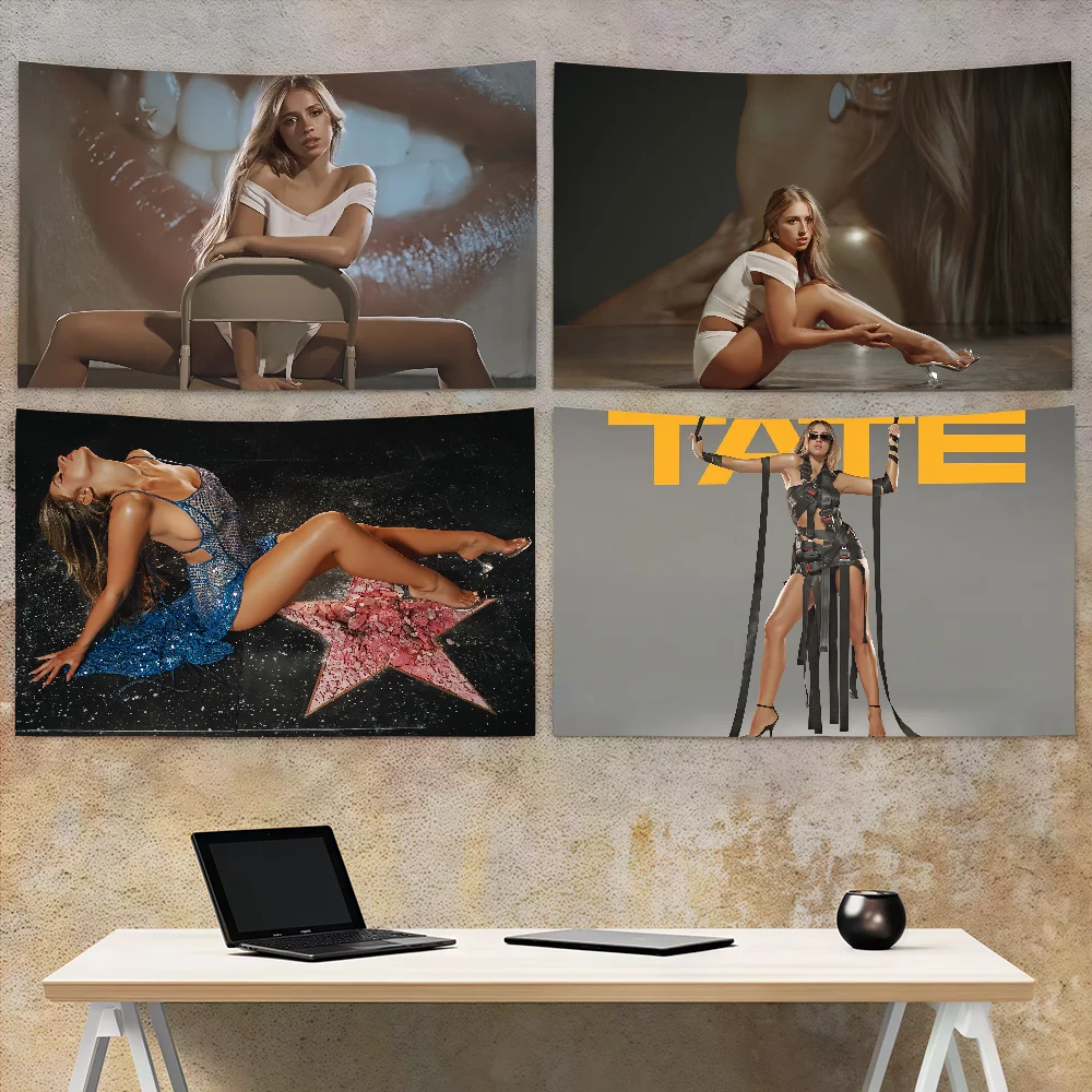 Singer Tate McRae So Close to What flag Decoration Art Picnic Party Home Hanging Camping Outdoor Party Banner
