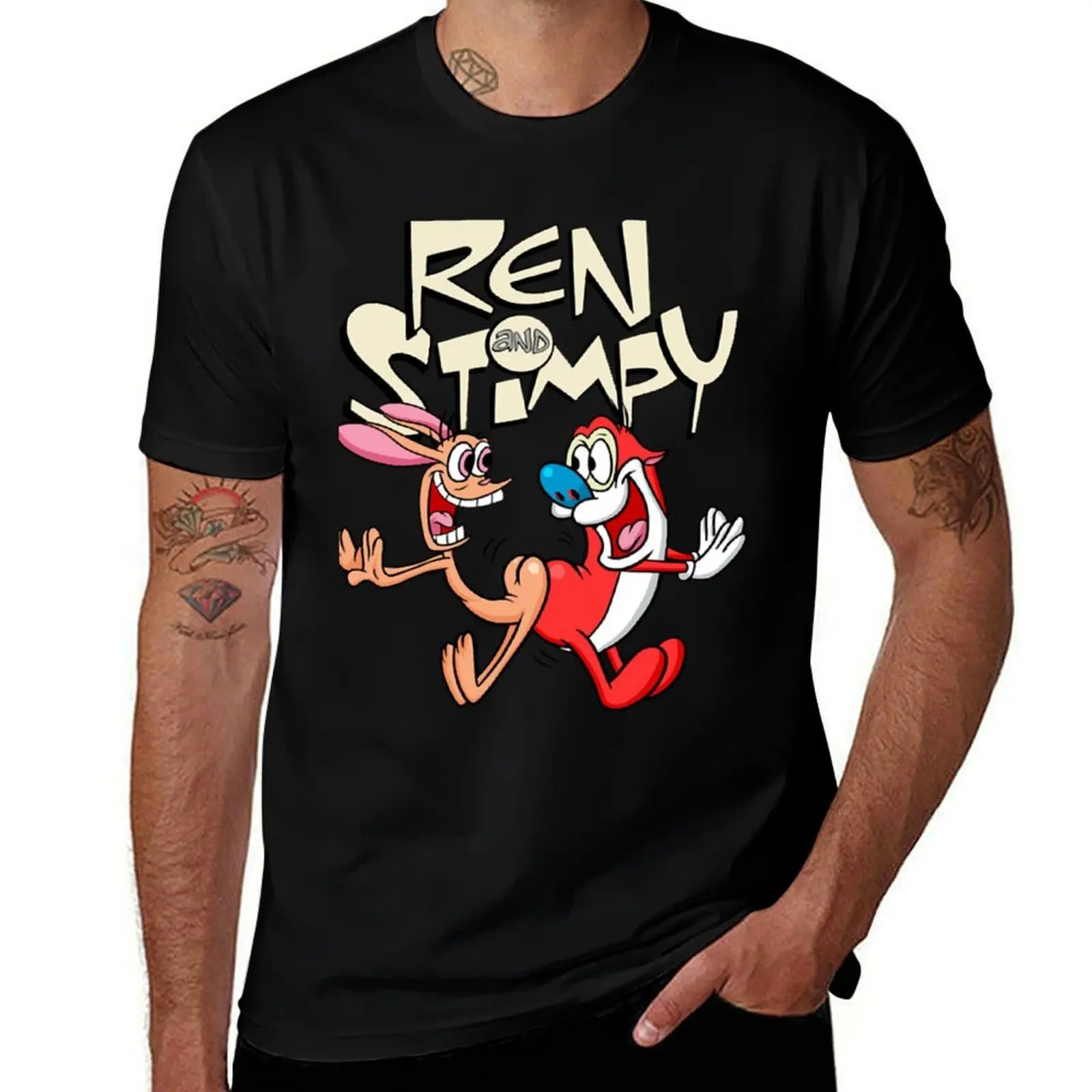 

Ren and Stimpy T-Shirt man t shirts high quality luxury brand cotton tshirt 100% t shirts for man pack white T-Shirt
