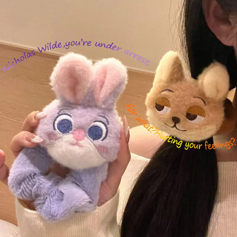 ที่คาดผมตุ๊กตาดิสนีย์ ซูโทเปีย 2 จูดี้และนิค น่ารัก สำหรับฤดูใบไม้ร่วงและฤดูหนาว ยางมัดผมแบบม้วน