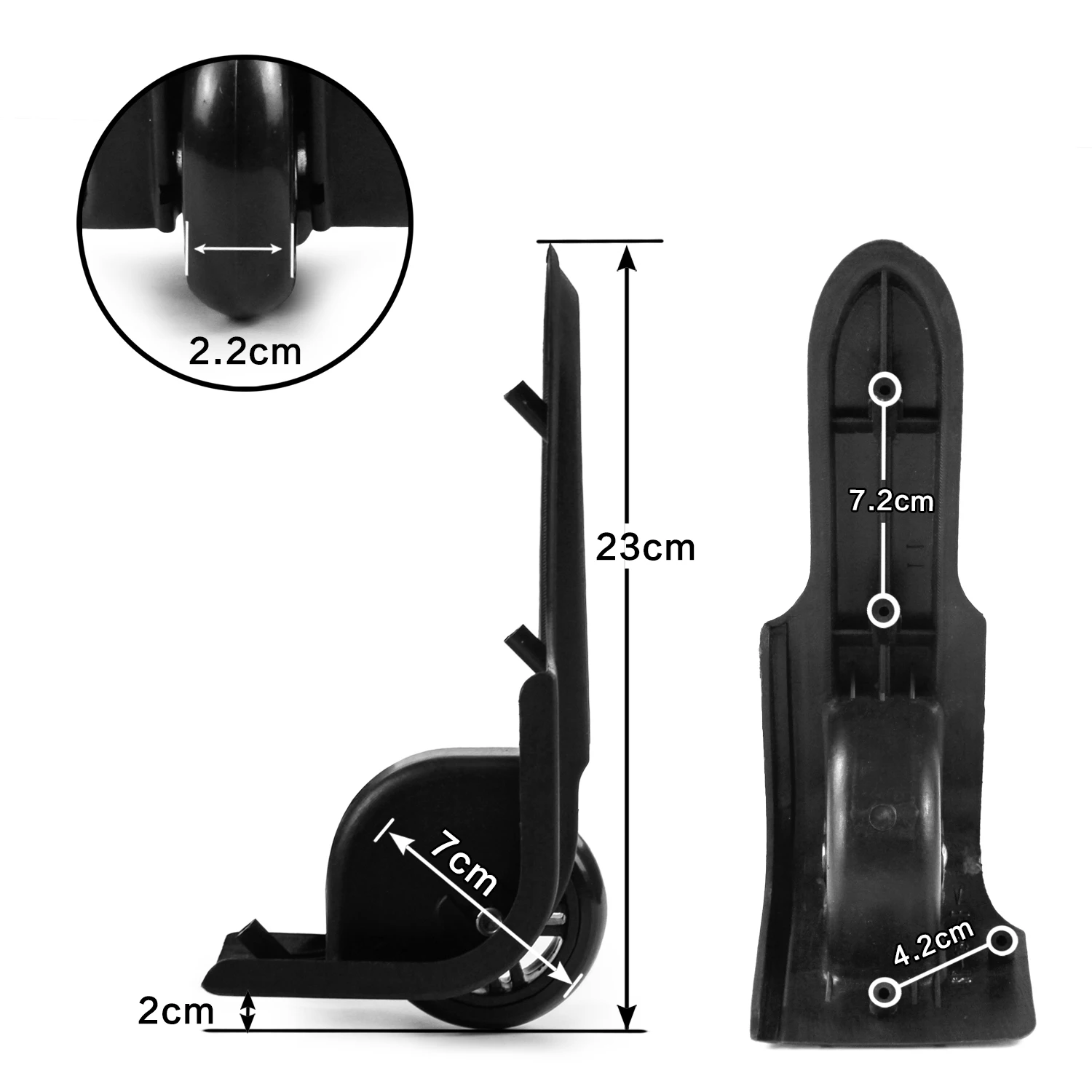 GUGULUZA-Roue Rotative Directionnelle de Remplacement pour Valise, Réparation de Chariot pour Voyage ST0011, 1 Paire