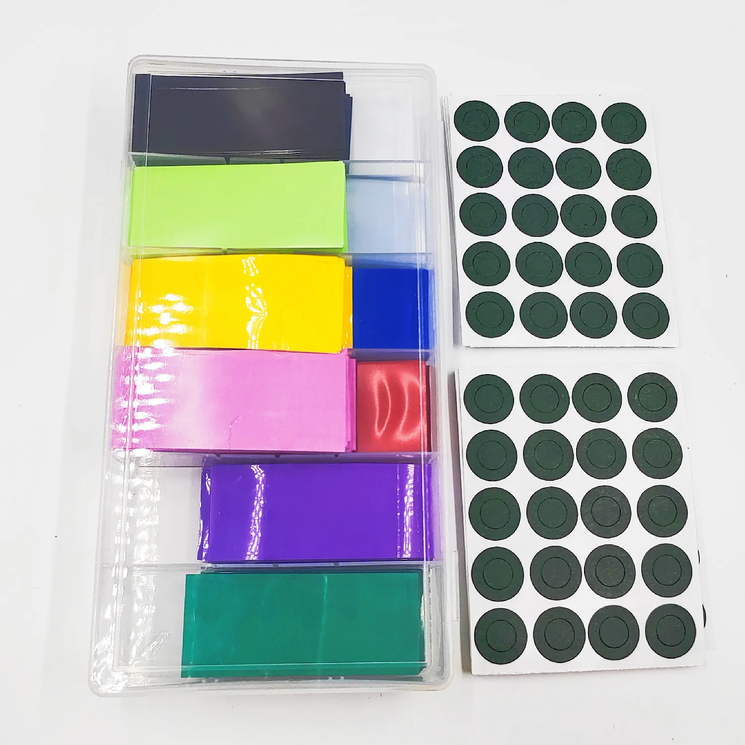 

500 PCS 18650 Battery Sleeves Flat PVC Wrap Heat Shrink Tubing Tube With 500 PCS Battery Self-Adhesive Insulation Gasket