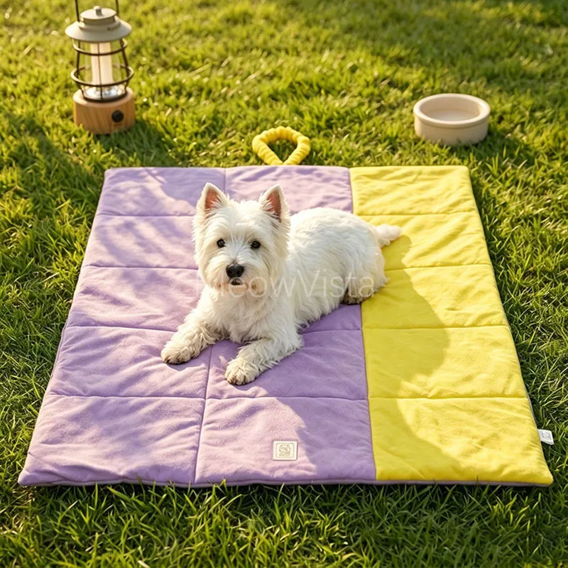 Portable Foldable Dog Car Seat Mat Anti-dirty Washable Soft Suede Pet Travel Cushion Dual-use Outdoor Camping Blanket for Pets