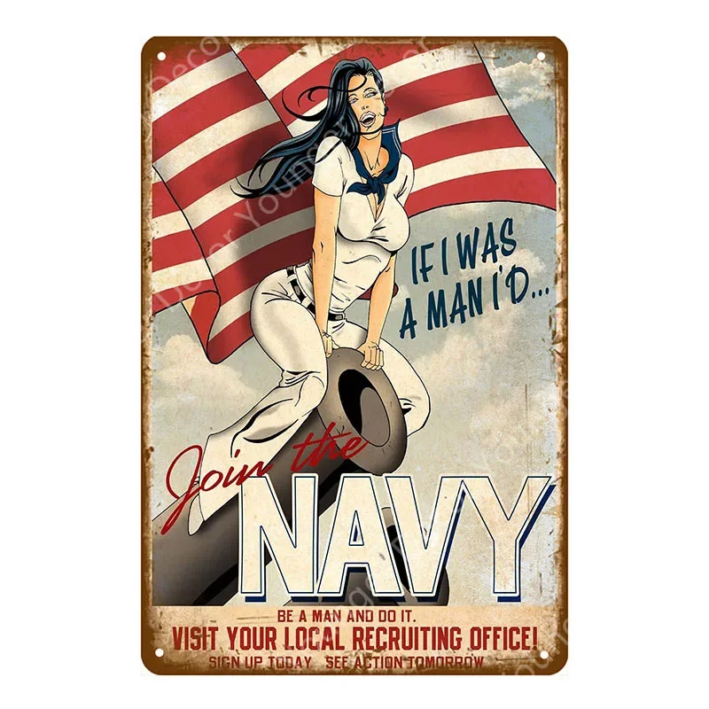 خمر PinUp فتاة علامة معدنية ريترو مثير سيدة جدار ديكور لشريط حانة نادي رجل كهف الحمام