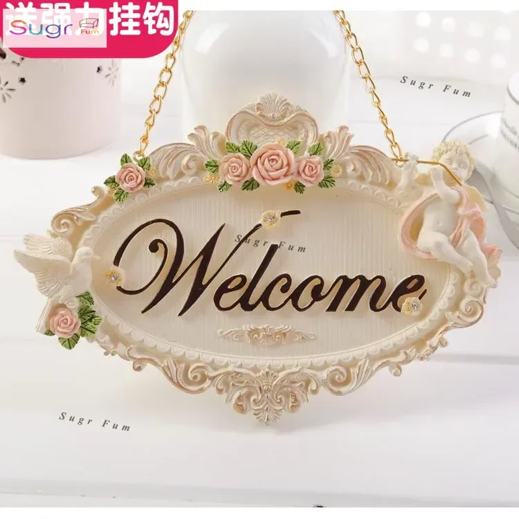 韓国の牧歌的なホームアクセサリー家の装飾クリエイティブドア装飾ウェルカムカードウェルカムドアリスト