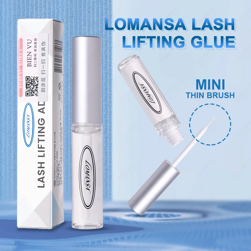 10 ขวด 5ML เกาหลี Lomansa กาว Perming Eyelashes Curling กาวติดทนนาน Curling Lashes กาวแต่งหน้าเครื่องมือ