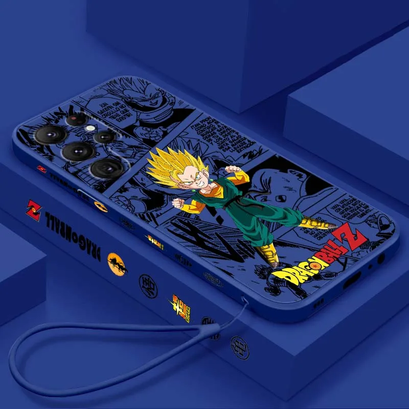 

Dragon Ball Vegetto Warrior For Samsung Galaxy S25 S24 S23 S22 S21 S20 Ultra Plus FE 5G Liquid Left Rope Cover Phone Case