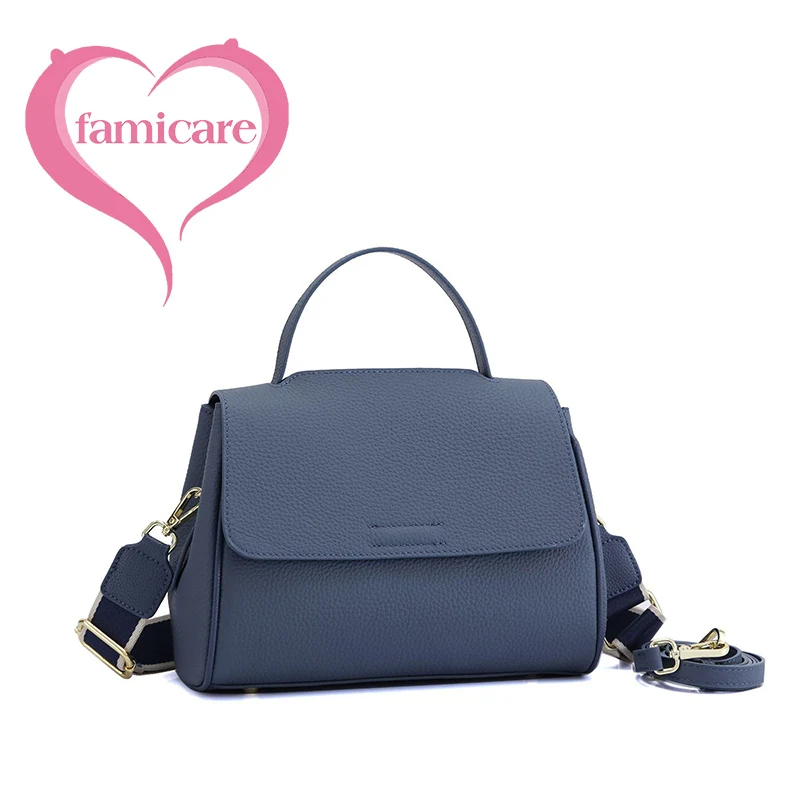 Famicare 2024 New Luxury Brand Totes da donna vera pelle bovina borsa in vera pelle con patta Messenger Lady Girls borsa a tracolla retrò