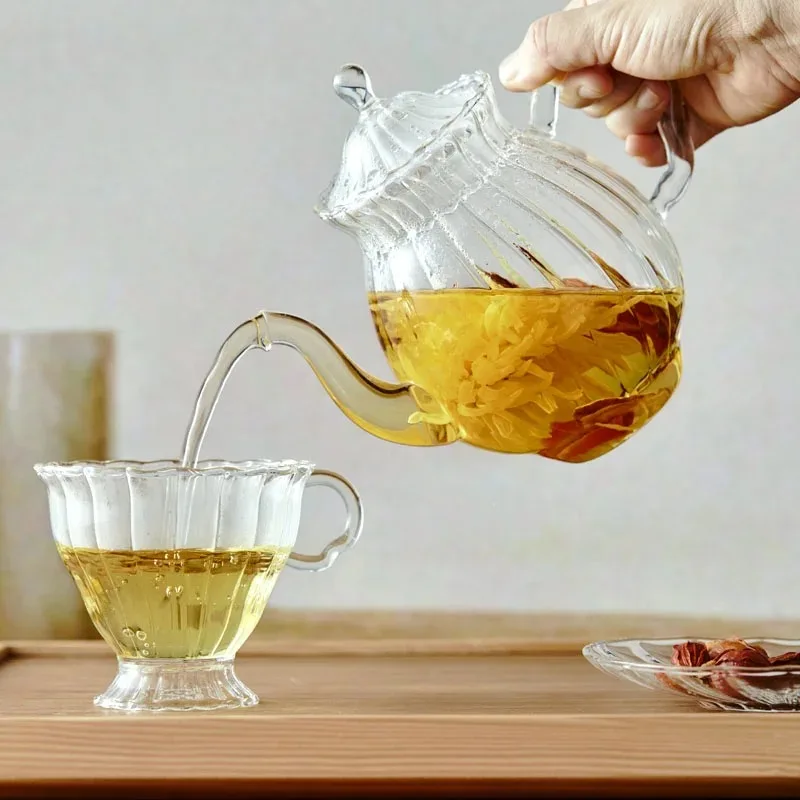 Heat Resistant Pot Tea Set Gift Glass pot with Stovetop Safe Coffee Chinese Accessories pot