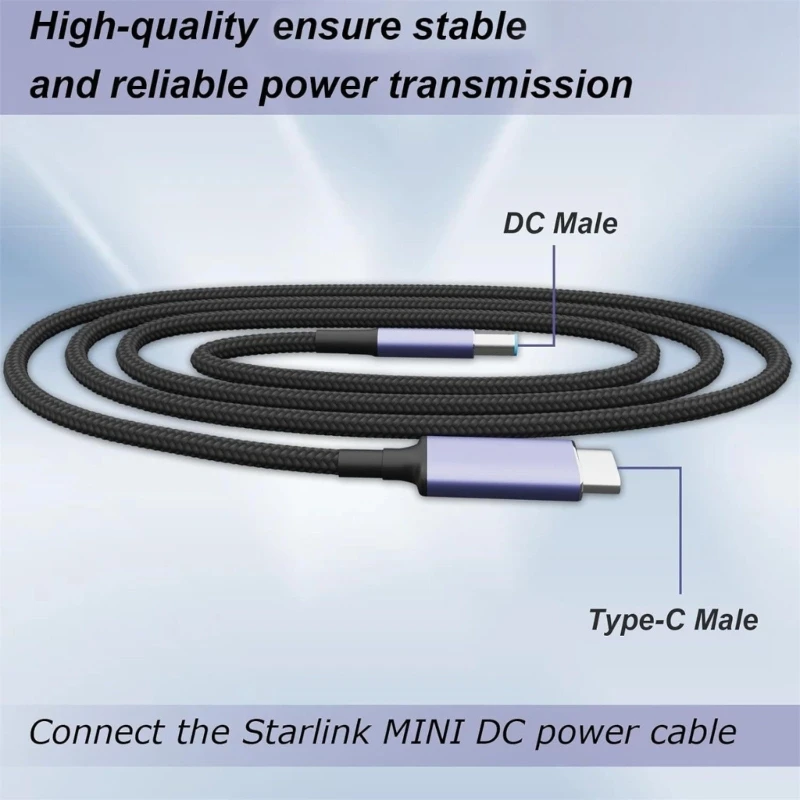 Mini Type C To Direct Current Power Cable, 140W USB C PD Fast Charging Cord For High Energy Needs Continuous Power