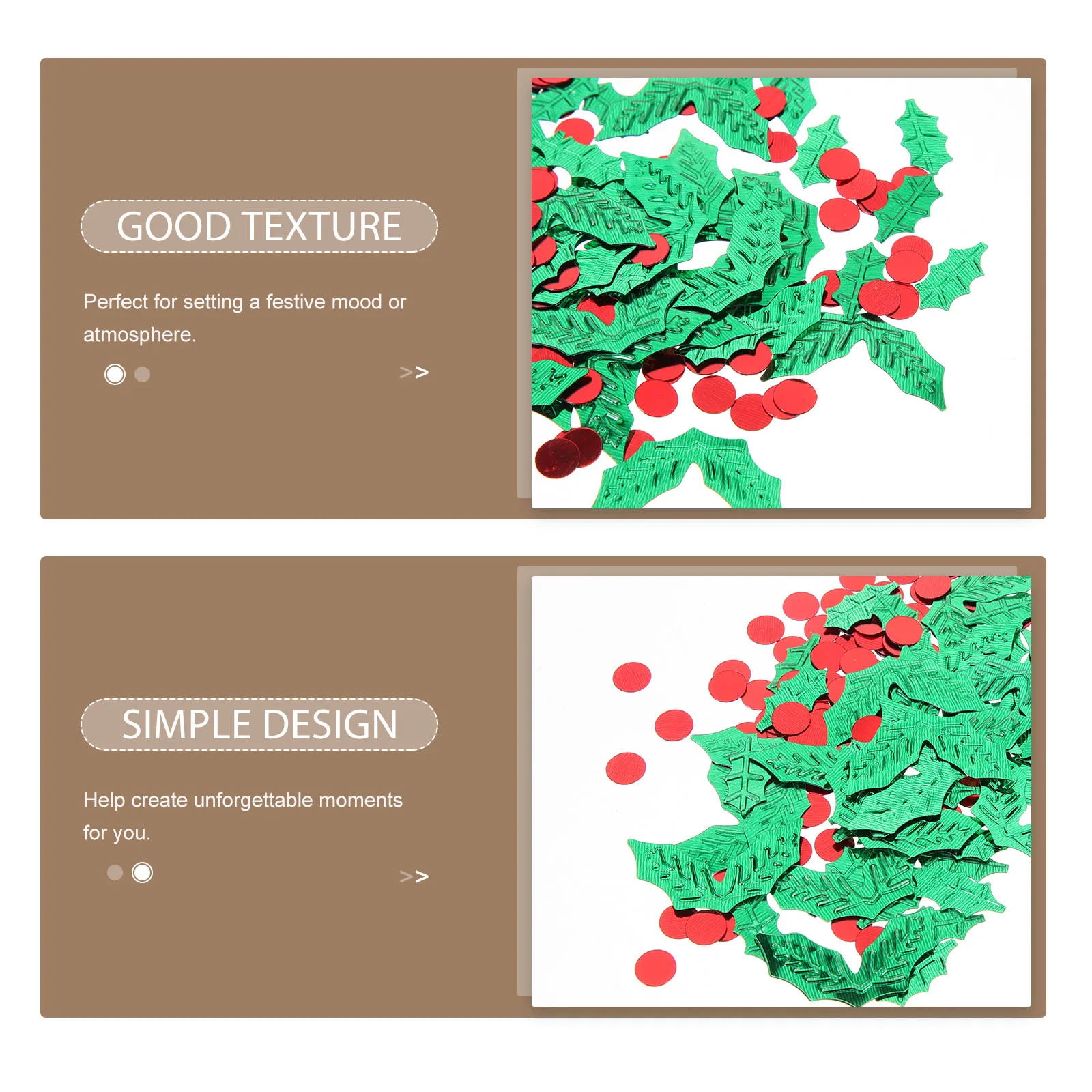 

Holiday Confetti 45G Christmas Themed Small Sequins Sparkle Wedding Birthday Party Holly Glitter Decoration Christmas Confetti