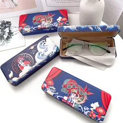 Chinese Style Crane Printed PU Eyeglasses Case Sunglasses Pouch Protection Reading Eye Glasses Box Holder Eyewear Accessories