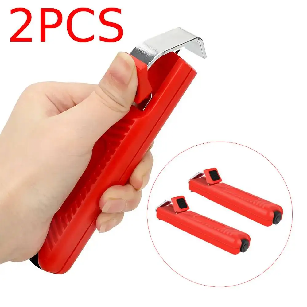 2/1PCS 8-28mm Adjustable Round Cable Insulation Stripper Sheath Cutting Hand Tool